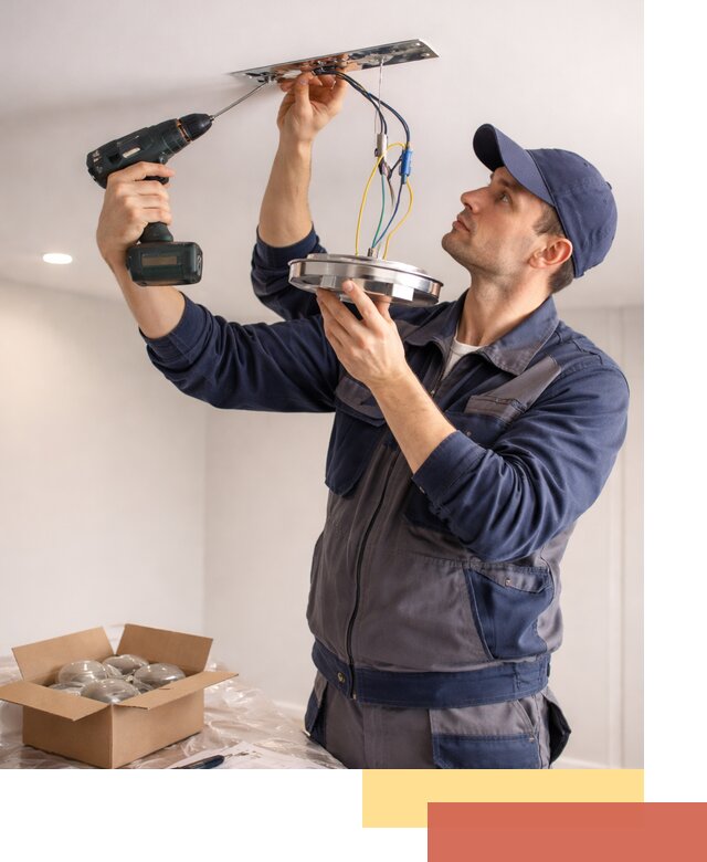 Установка люстры в натяжной потолок в Реже