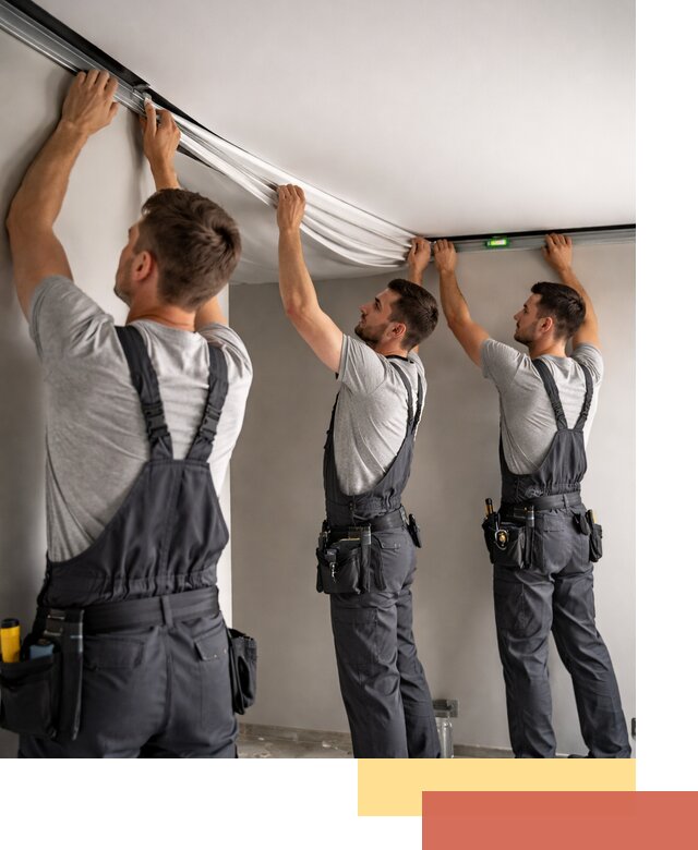 Теневые натяжные потолки в Реже: монтаж и отделка быстро и качественно