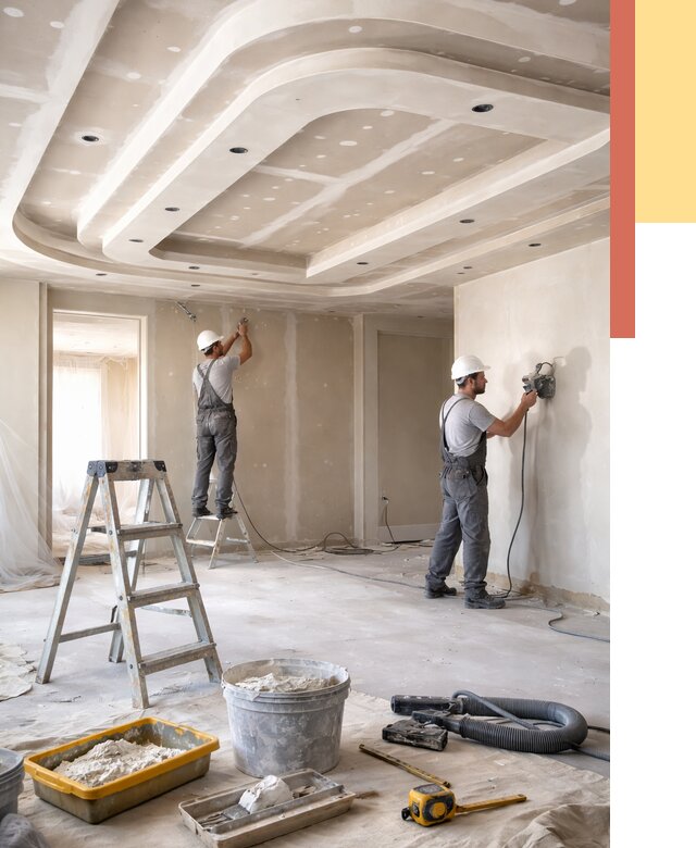 Многоуровневый потолок из гипсокартона в Реже от 821 руб. под ключ | ОТДЕЛОЧНИК-Реж