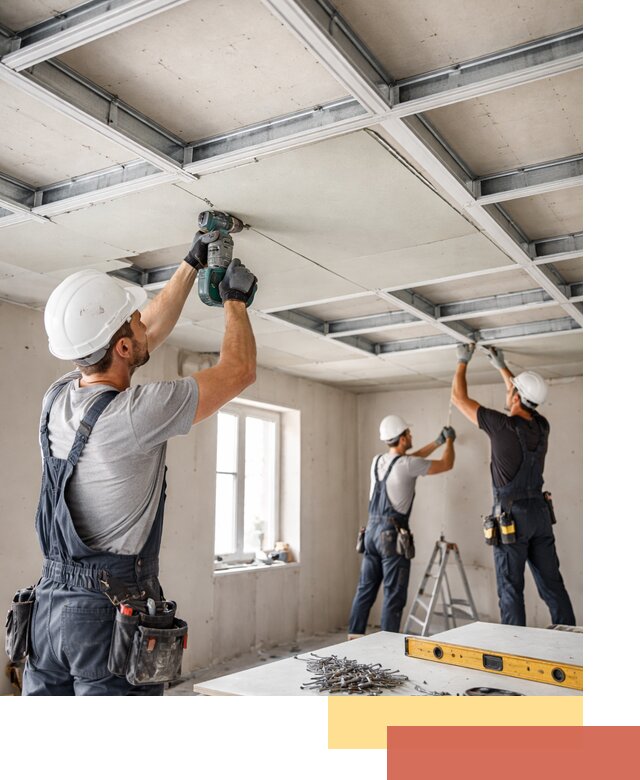 Кессонный потолок из гипсокартона под ключ в Реже