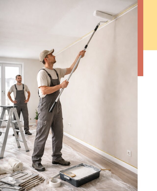 Покраска потолка из гипсокартона в Реже от 4929 руб./м2 — услуги под ключ | ОТДЕЛОЧНИК-Реж