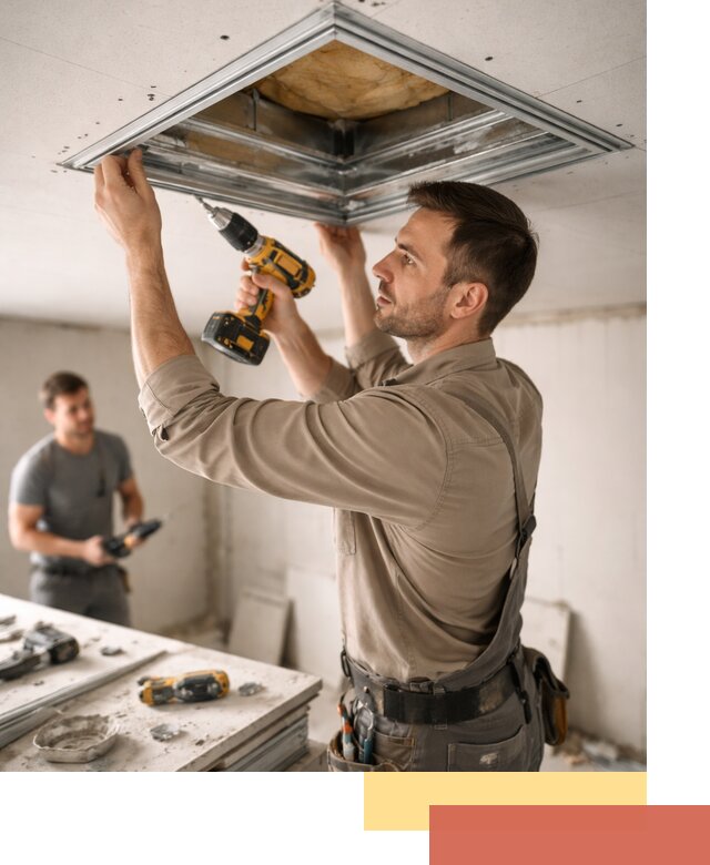 Монтаж люка в потолок из ГКЛ в Реже