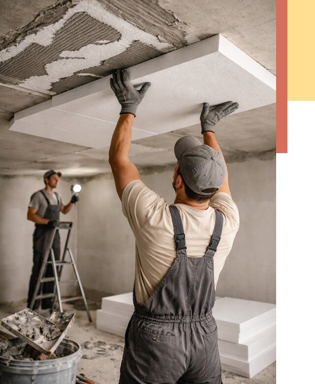 Утепление потолка пенопластом в Реже от 4929 руб/м2 — недорого и быстро | ОТДЕЛОЧНИК-Реж