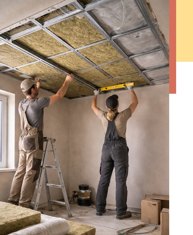 Шумоизоляция потолка в Реже от 1369 руб. под ключ — услуги ОТДЕЛОЧНИК-Реж